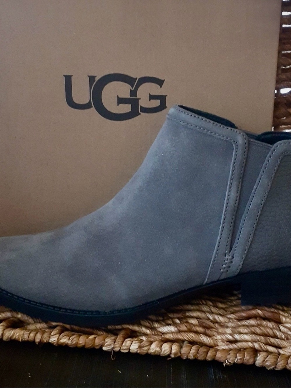 Brand new UGG McClaire ankle boots in grey suede
